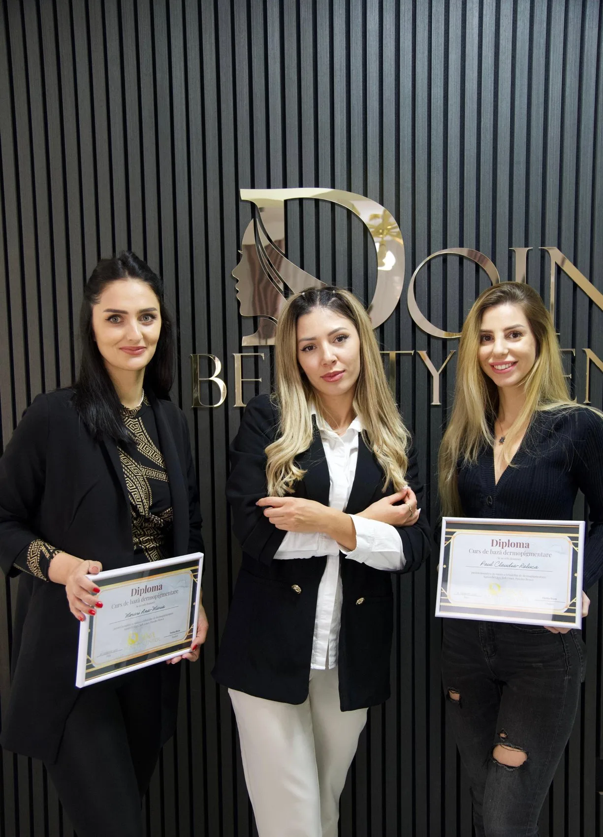 Participante la curs cu diplome, la Doina Beauty Center